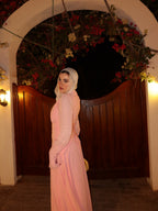 Zahra Wrap Waist Chiffon Maxi dress