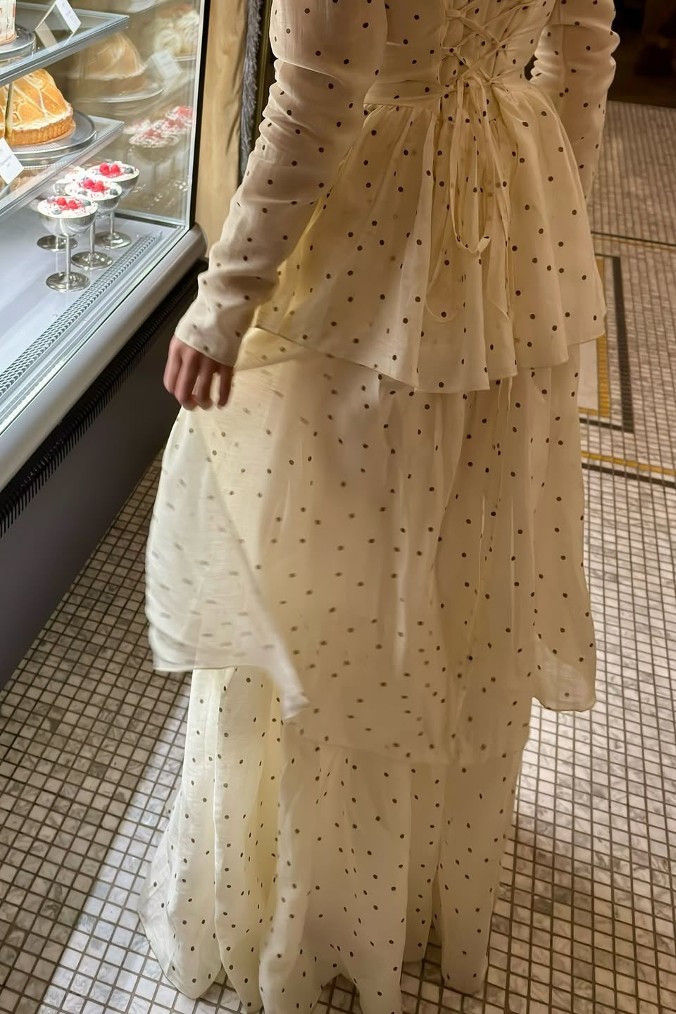 Victoria Polka Dot Tiered Dress