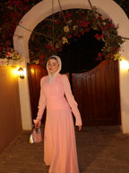 Zahra Wrap Waist Chiffon Maxi dress