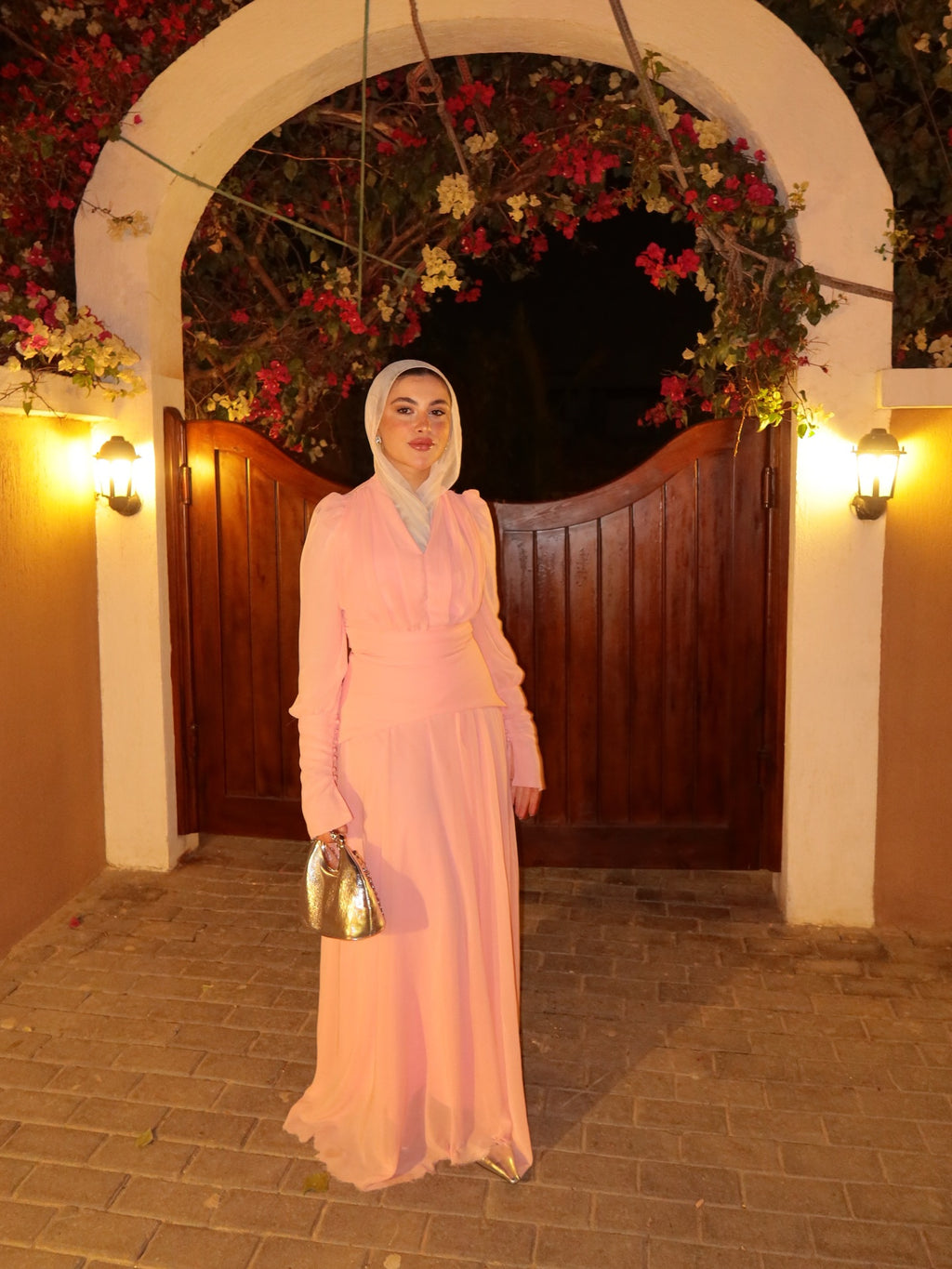 Zahra Wrap Waist Chiffon Maxi dress