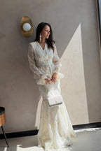 Grace Floral Embroidered Peplum Set