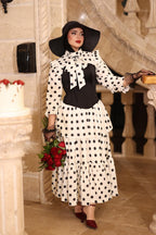 Celeste Polka Dot Corset Tiered Set