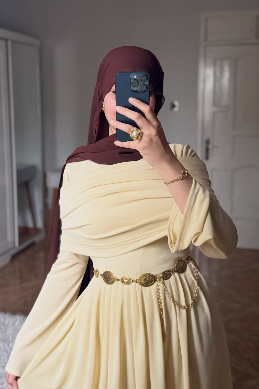 Mara Draped Neck Flowy Maxi
