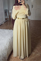 Mara Draped Neck Flowy Maxi