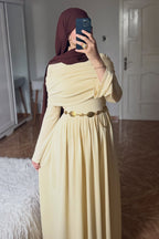 Mara Draped Neck Flowy Maxi
