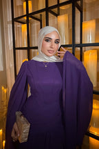 Nadia Flare Sleeve Solid Maxi Gown