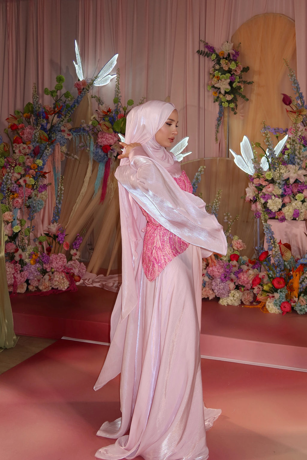 Laila Sequin Corset Cape Two Piece Abaya