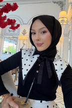 Mia Polka Dot Collar Bow Two Piece Outfit