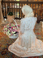 Noura Floral Print Flare‑Sleeve Maxi dress
