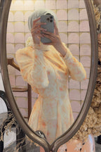 Maren Watercolor Ruffle Midi Dress-Yellow