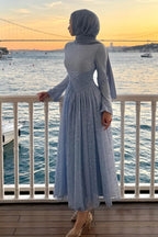 Sara Ruched Waist Lace Ball Gown