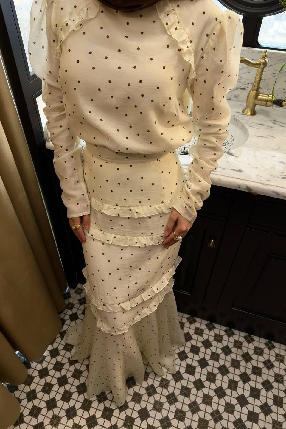 Olivia Polka Dot Ruffle Set