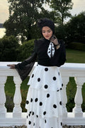 Eliza Polka Dot Layered Skirt Two Piece Set