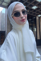 Nora Gold Button Satin Abaya Co-ord