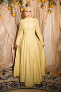 Sahar Front Button Flared Maxi Dress