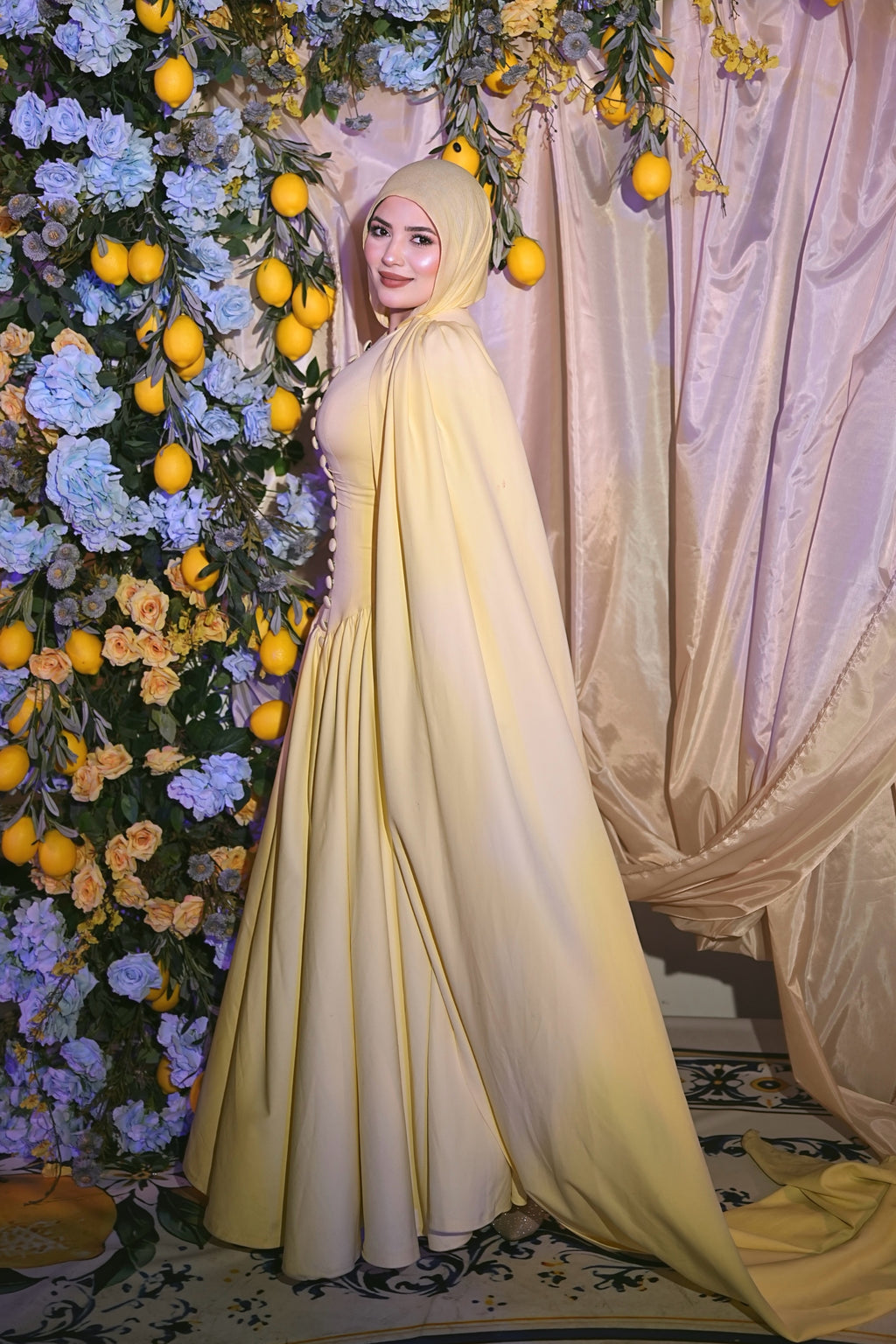 Sahar Front Button Flared Maxi Dress