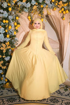 Sahar Front Button Flared Maxi Dress