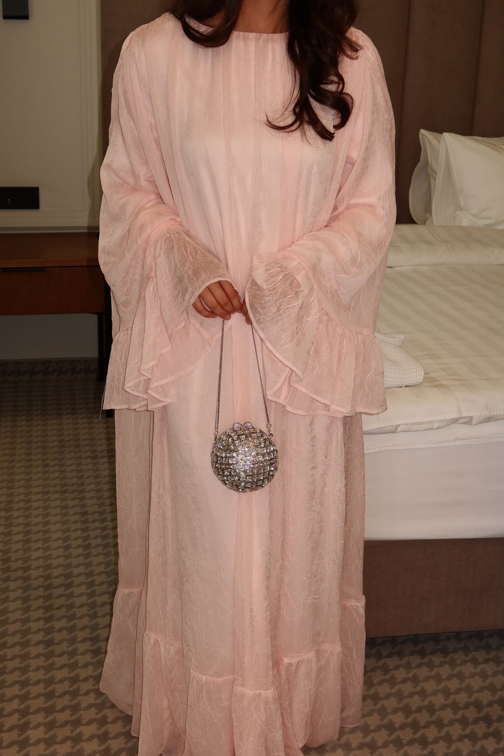Sara Loose Fit Ruffle Hem Casual Abaya Piece