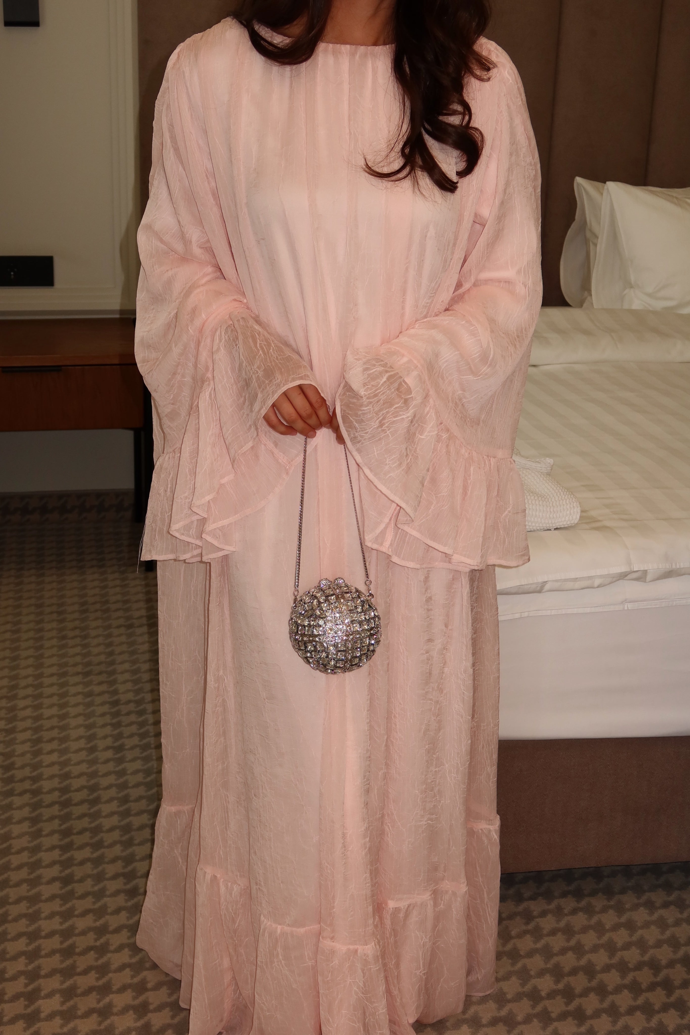 Sara Loose Fit Ruffle Hem Casual Abaya Piece
