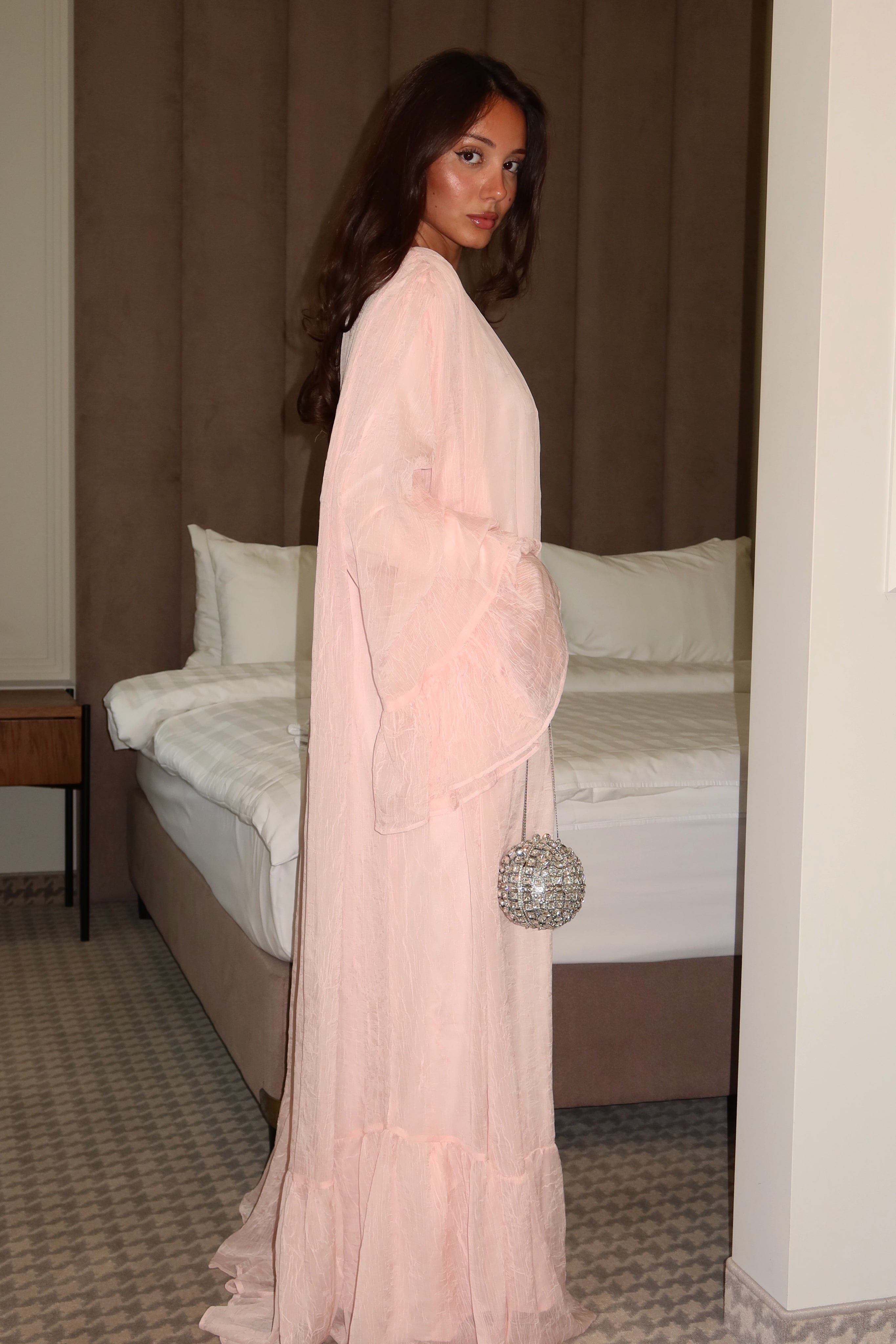 Sara Loose Fit Ruffle Hem Casual Abaya Piece