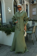 Ayla Linen Flare Sleeve Two Piece Set