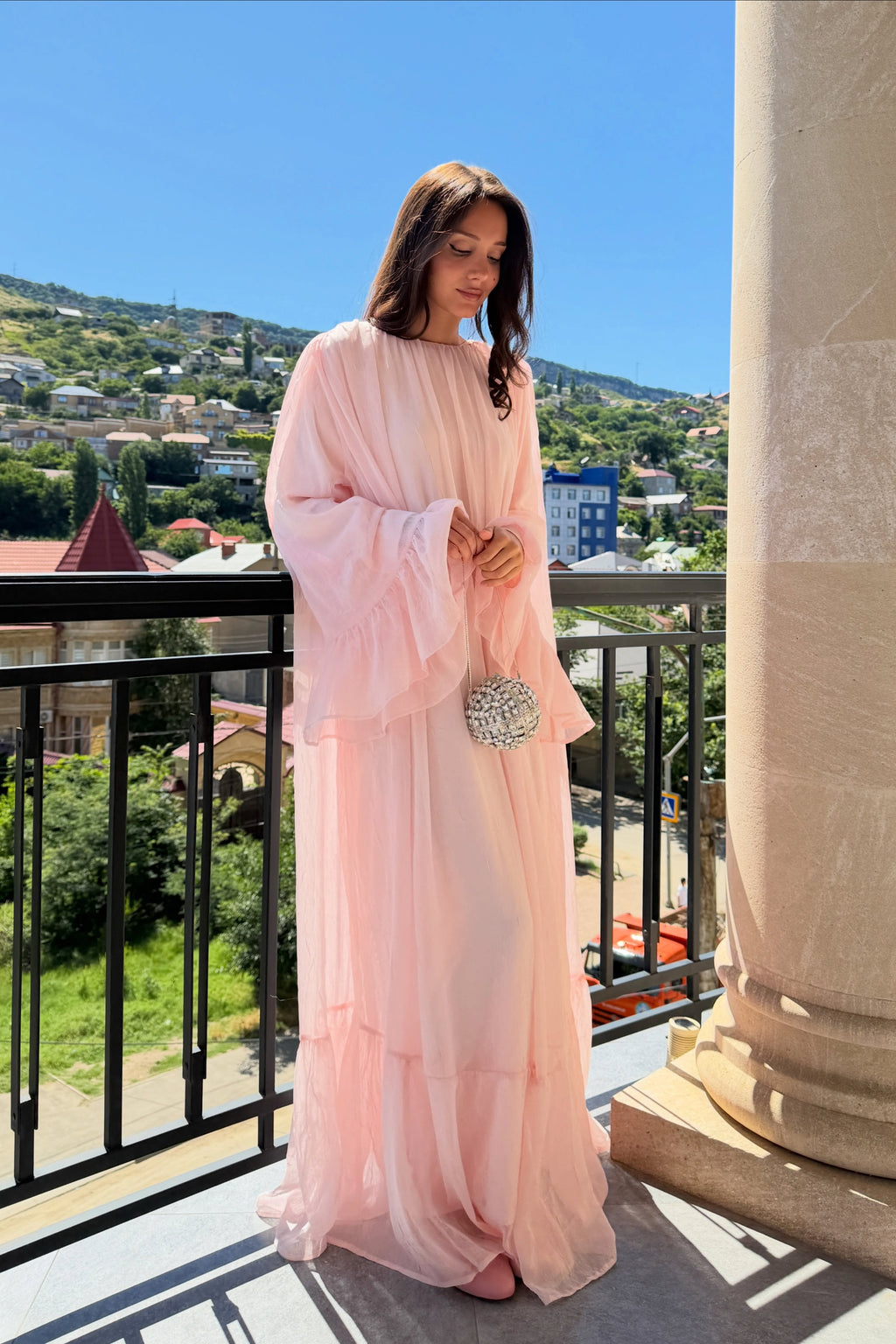 Sara Loose Fit Ruffle Hem Casual Abaya Piece