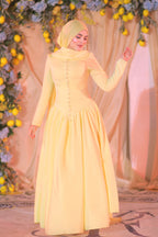 Sahar Front Button Flared Maxi Dress