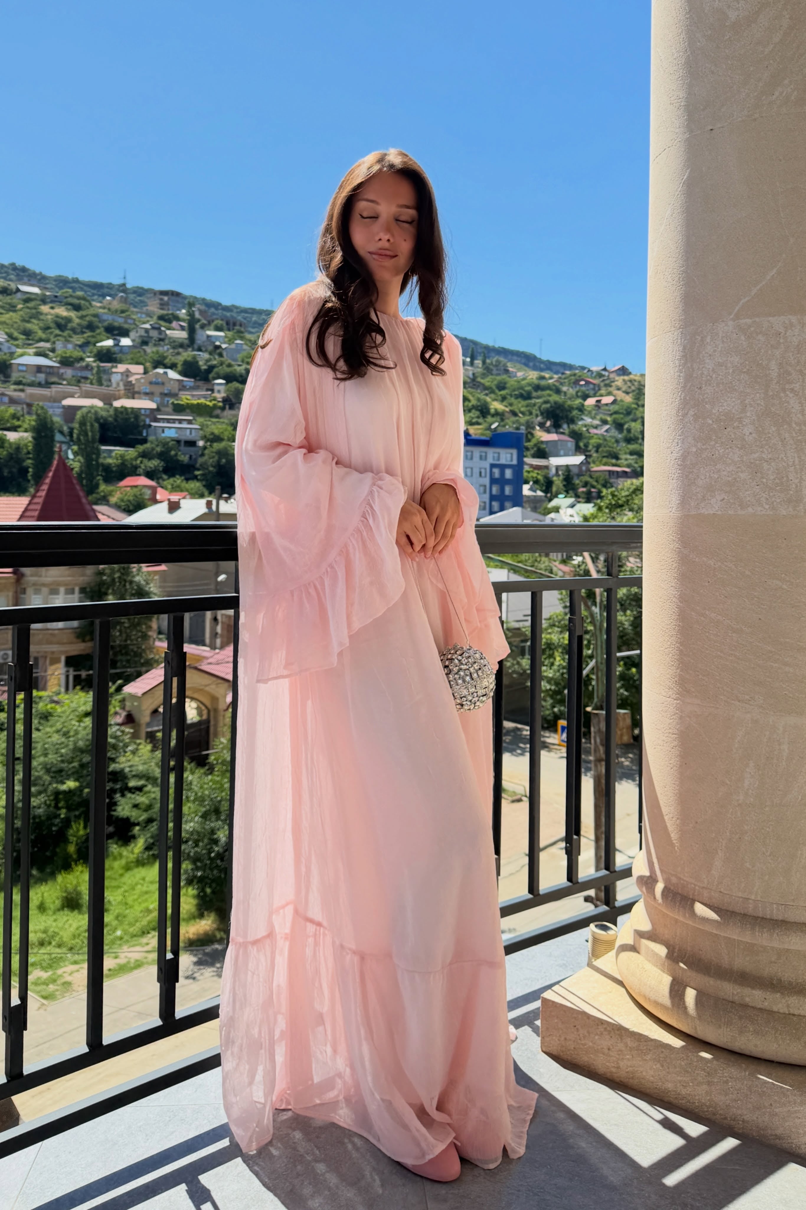 Sara Loose Fit Ruffle Hem Casual Abaya Piece