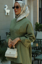 Ayla Linen Flare Sleeve Two Piece Set