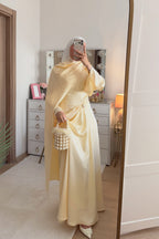 Yara Twist Waist Cape Satin Abaya