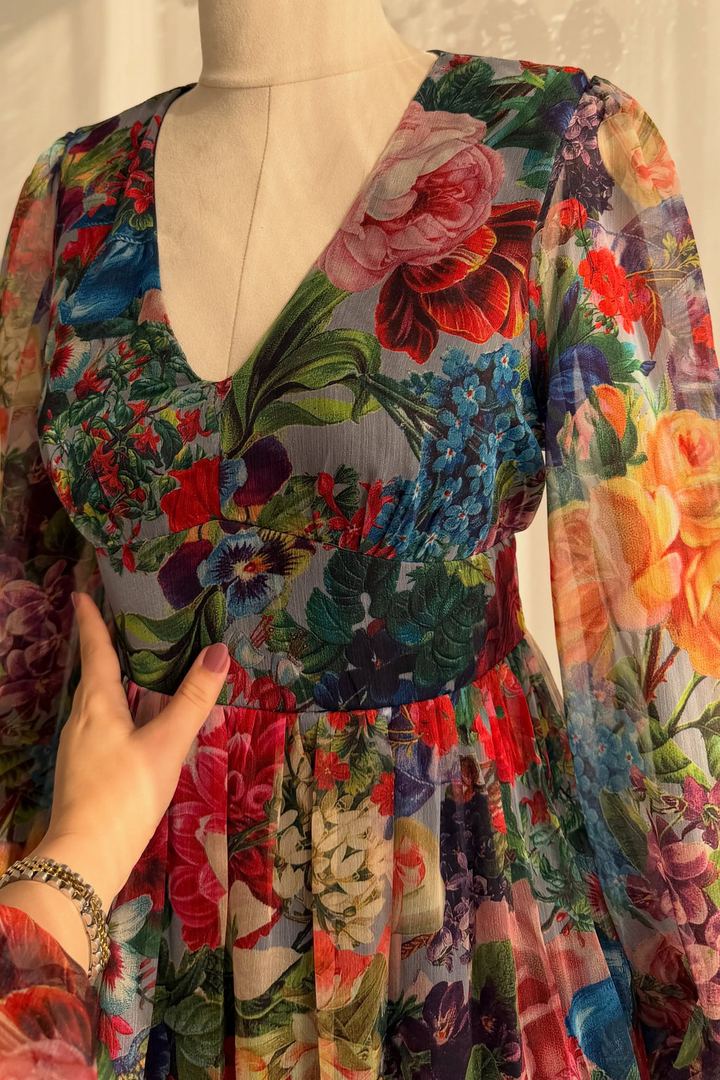 Serena Vintage Floral Tiered Maxi