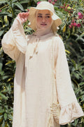 Zoe Tie Neck Ruffle Sleeve Abaya