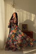 Serena Vintage Floral Tiered Maxi