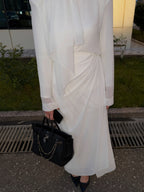 Zahra Draped Shoulder Wrap Maxi dress