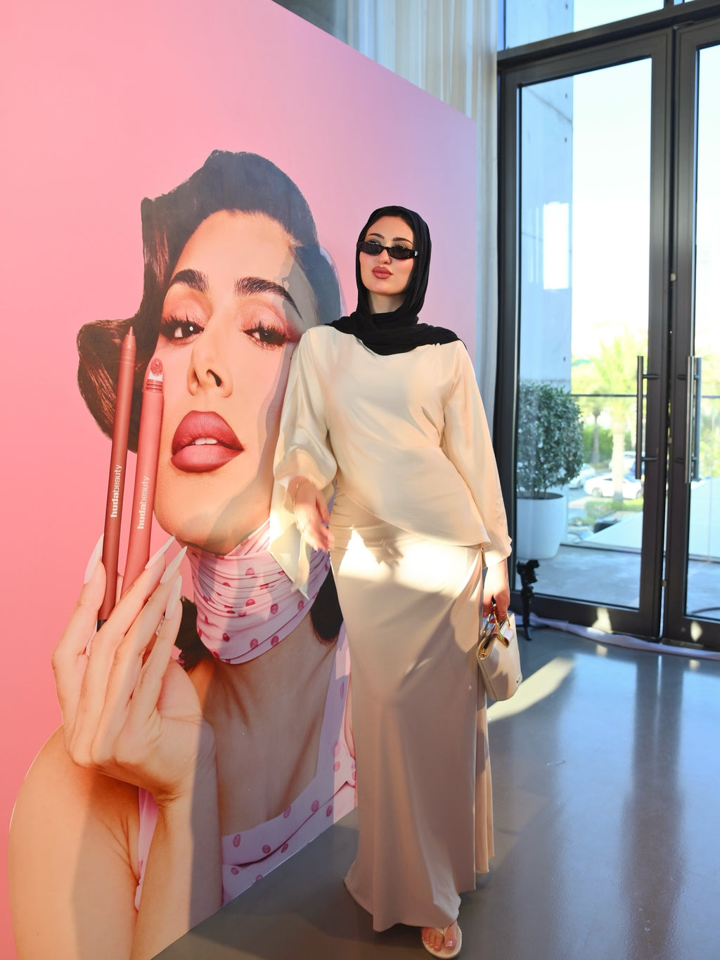 Noura Satin Flare Sleeve Two‑Piece Set