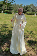 Nadia Satin Flare Sleeve Maxi