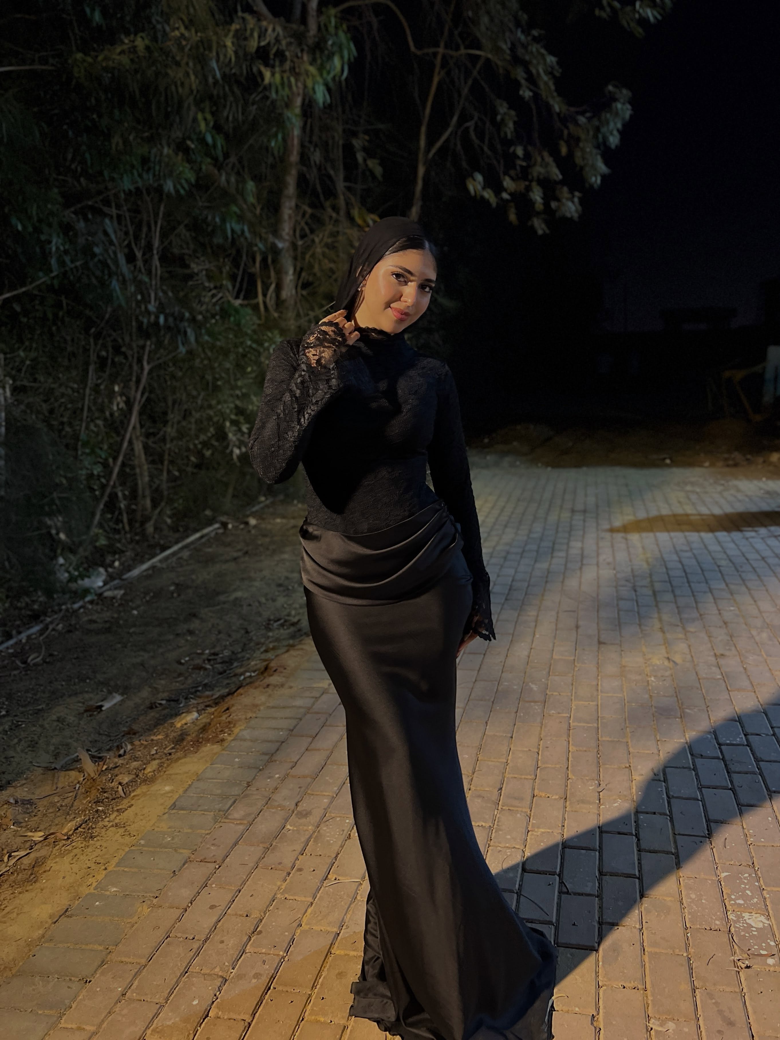 Mariam Lace Satin Mermaid Maxi dress