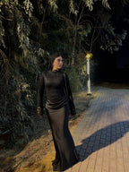 Mariam Lace Satin Mermaid Maxi dress