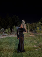 Mariam Lace Satin Mermaid Maxi dress