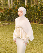 Sara Lace Peplum Two‑Piece Maxi dress