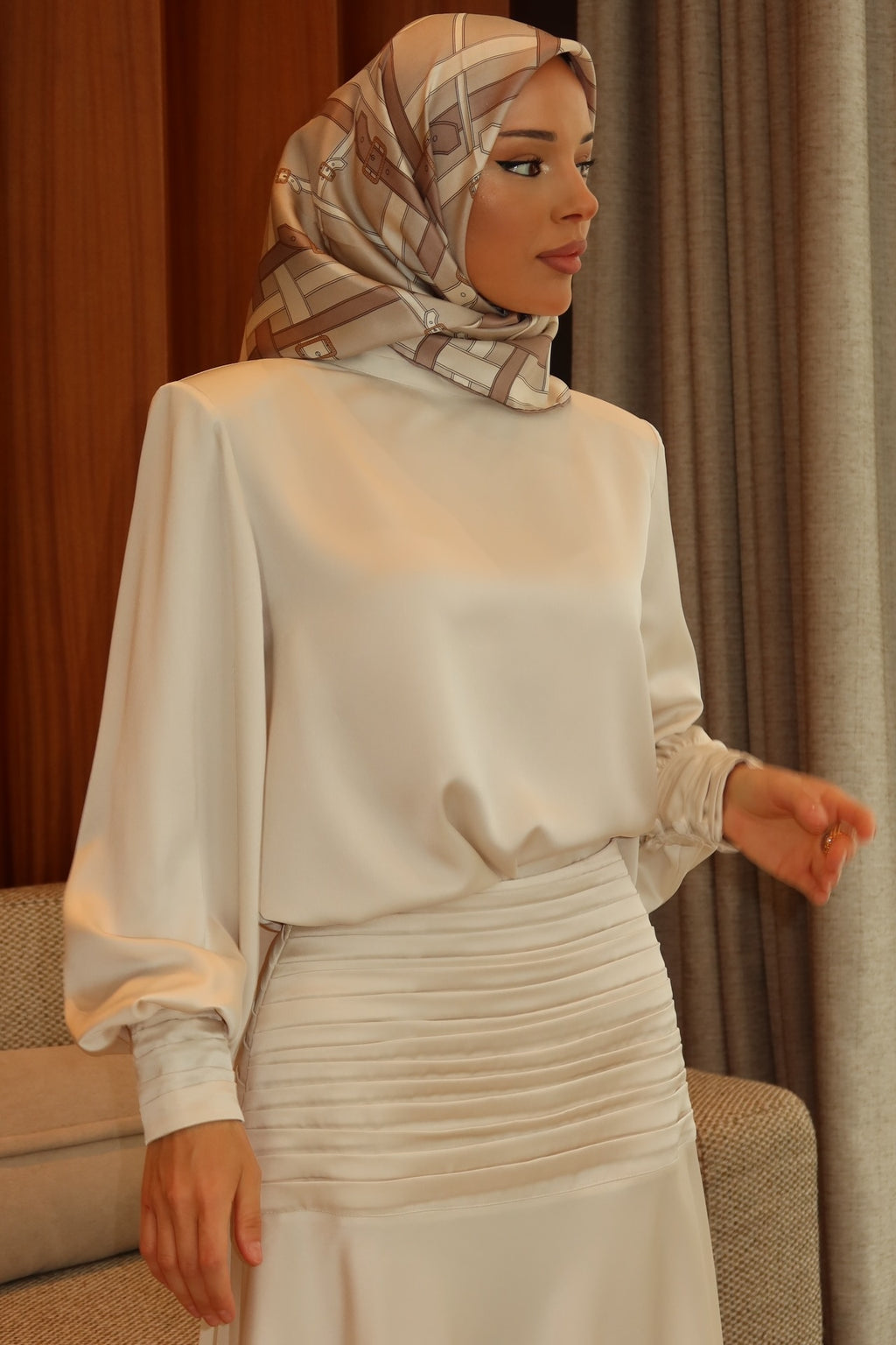 Liora Elegant Satin Two‑piece Outfit