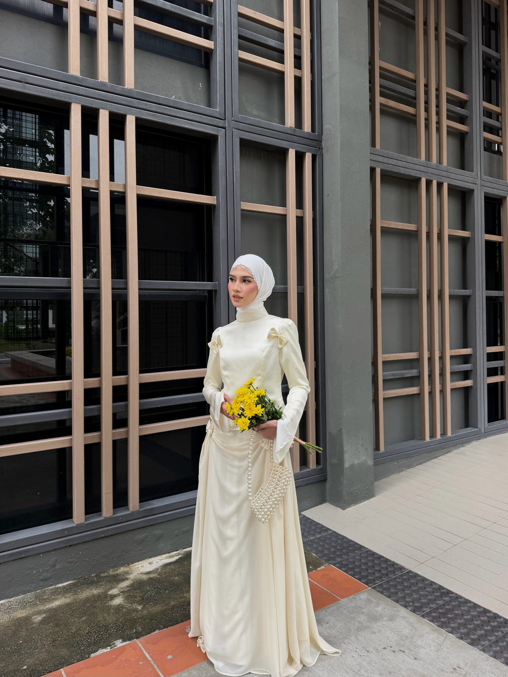 Aisha Bow‑Accent Two‑Piece Maxi dress