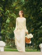 Rania Lace Layered Two‑Piece Maxi dress