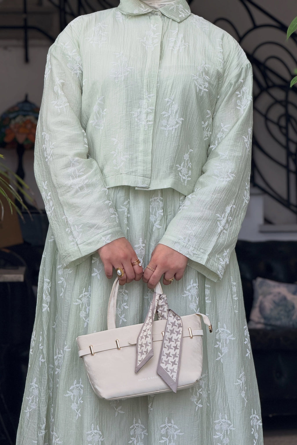 Mariam Embroidered Jacket Skirt Two‑Piece Set