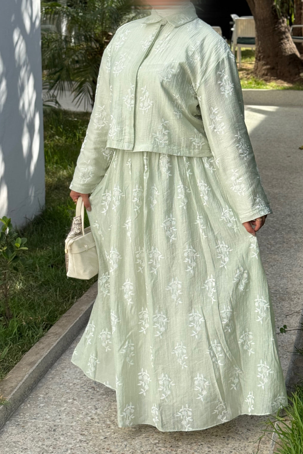 Mariam Embroidered Jacket Skirt Two‑Piece Set