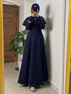 Noor Cape Beaded Maxi dress
