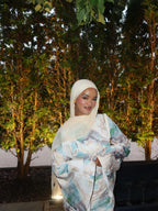 Zahra Marble Print Wrap Maxi dress