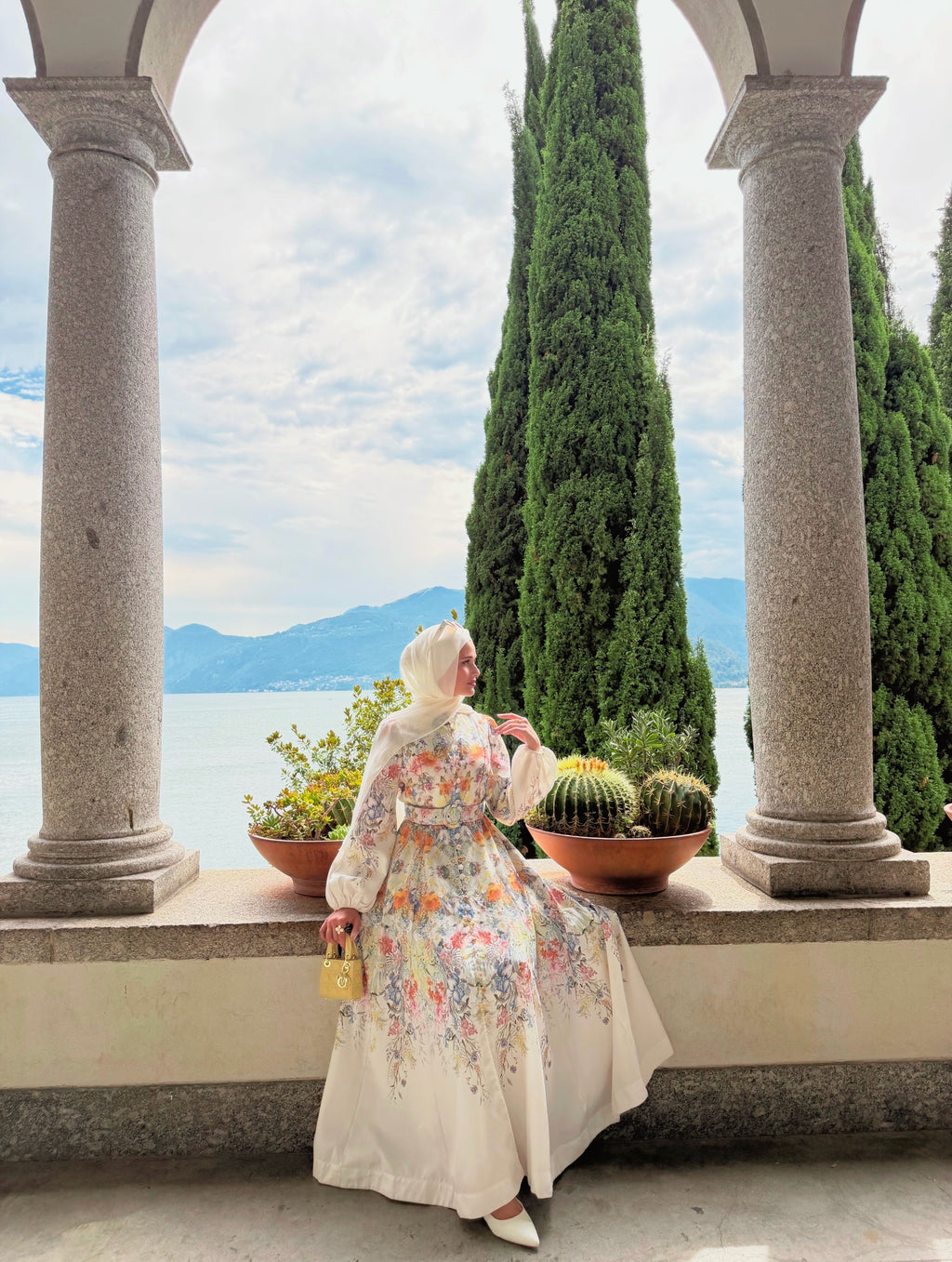 Yasmin Floral Belted Maxi dress