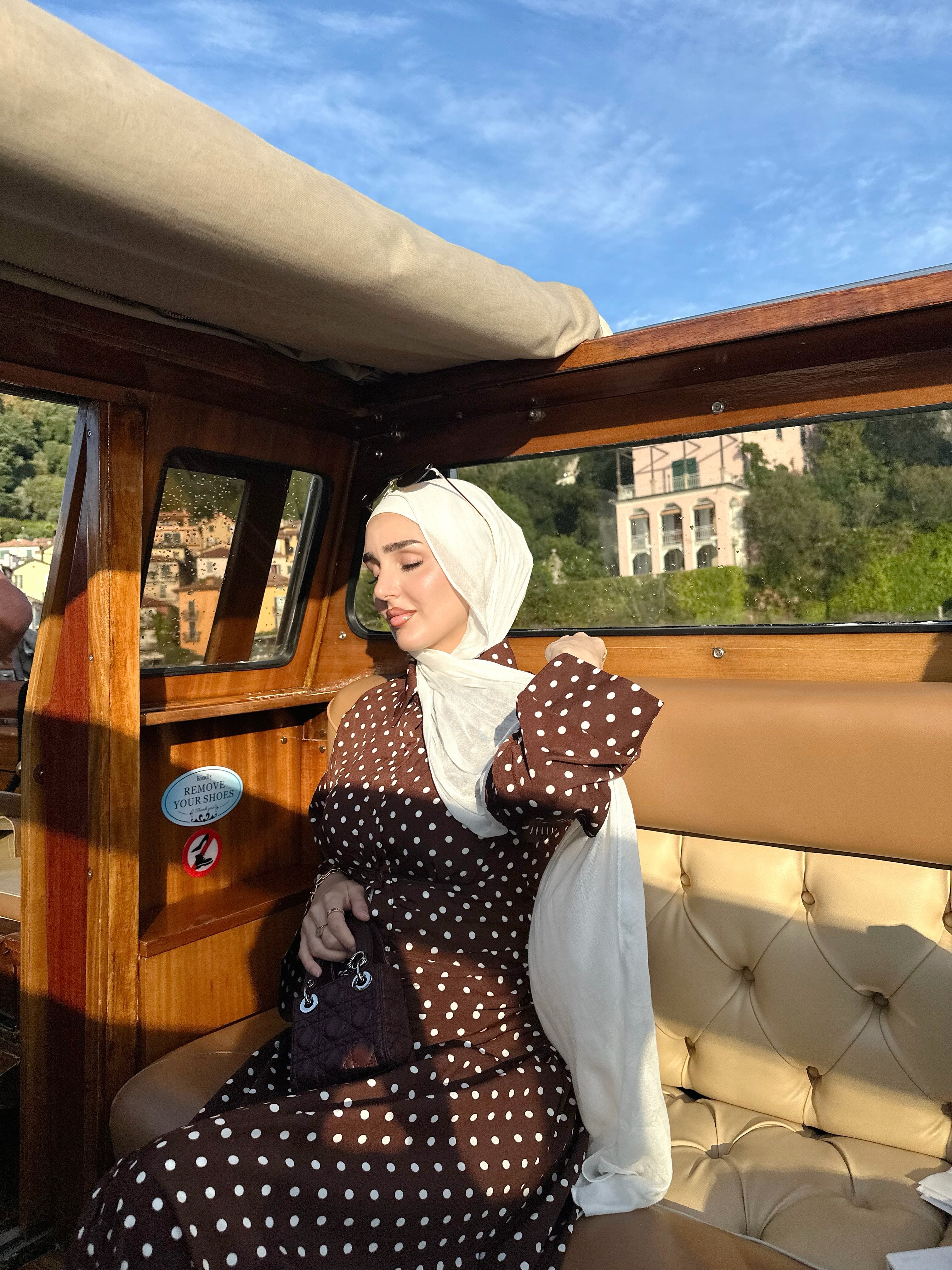 Rania Polka‑Dot Belted Maxi dress