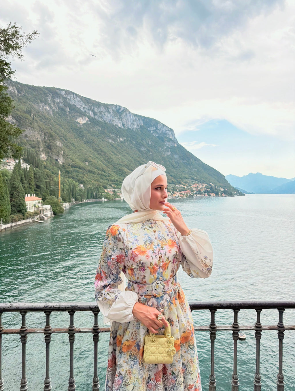 Yasmin Floral Belted Maxi dress
